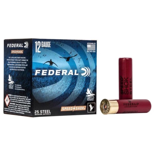 https3A2F2Fmedia.chattanoogashooting.com2Fimages2Fproduct2FFAWF13332FFAWF1333-1.jpg Federal Speed-Shok High Velocity Steel Shotshells 12ga 3-1/2" #3 1-3/8oz 1550 fps 25ct