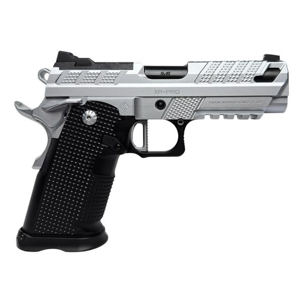 https3A2F2Fmedia.chattanoogashooting.com2Fimages2Fproduct2FFNXP9CV2TR2FFNXP9CV2-1_1.jpg Fusion XP Pro V2 Handgun 9mm Luger 17rd Magazines (2) 4" Barrel Chrome Ambi Thumbledge