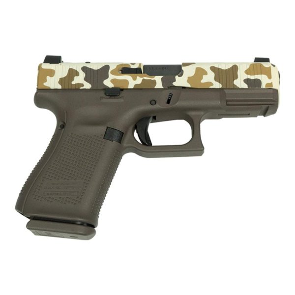 https3A2F2Fmedia.chattanoogashooting.com2Fimages2Fproduct2FGLPV1950203DKCAM2FGLPV1950203DKCAM-2.jpg Glock V-Series Model 19 Duck Camo Cerakote Handgun 9mm Luger 15rd Magazines (3) 4.02" Barrel Austria