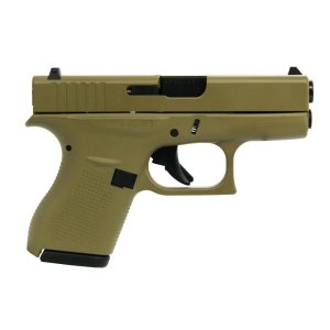 https3A2F2Fmedia.chattanoogashooting.com2Fimages2Fproduct2FGLUI42502FDE2FGLUI42502FDE_3_4.jpg Glock 42 Custom "FDE" Subcompact Handgun .380 ACP 2/6rd Magazines 3.25" Barrel USA
