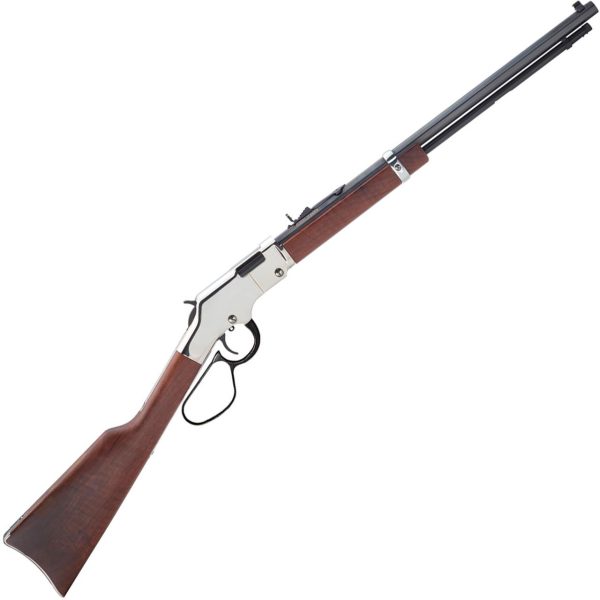 https3A2F2Fmedia.chattanoogashooting.com2Fimages2Fproduct2FHLH004SL2FHLH004SL_2.jpg Henry Golden Boy Silver .22 S/L/LR Rifle 16-21rd Magazine 20" Barrel Walnut Large Loop