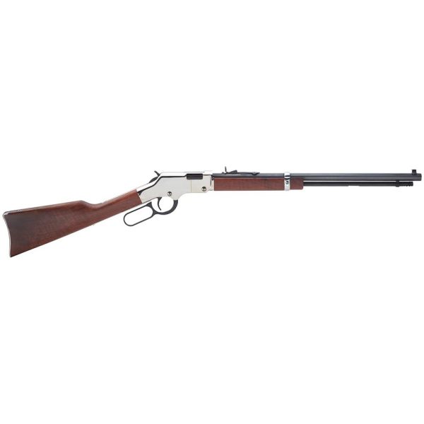https3A2F2Fmedia.chattanoogashooting.com2Fimages2Fproduct2FHLH004SV2FHLH004SV-1.jpg Henry Golden Boy Silver Rifle .17 HMR 11rd Capacity 20" Barrel Walnut