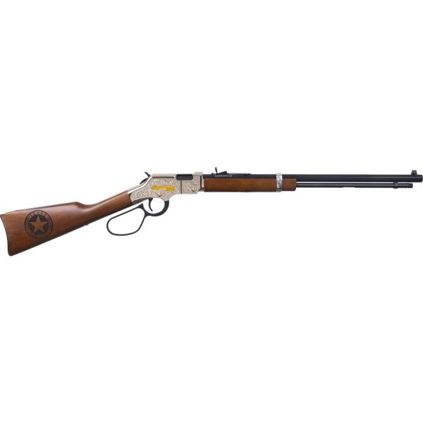 https3A2F2Fmedia.chattanoogashooting.com2Fimages2Fproduct2FHLH004TR2FHLH004TR-1.jpg Henry Texas Rangers Bicentennial Tribute Edition Rifle .22 LR 16rd Magazine 20" Barrel Walnut