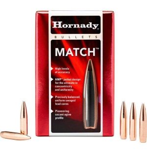 Hornady Match Bullets .30 cal .308" 168 gr BTHP 250/ct