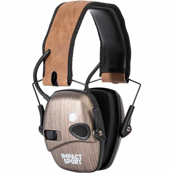 https3A2F2Fmedia.chattanoogashooting.com2Fimages2Fproduct2FHQR025432FHQR02543.jpg Howard Leight Impact Sport Bluetooth Earmuff Brushed Bronze Brown Band 21dB