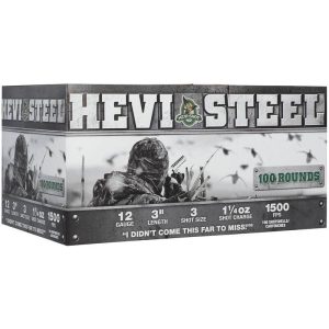 https3A2F2Fmedia.chattanoogashooting.com2Fimages2Fproduct2FHVHS601032FHVHS601031.jpg HEVI-Shot HEVI-Steel Shotshells 12ga 3" 1-1/4oz 1500 fps #3 100/ct