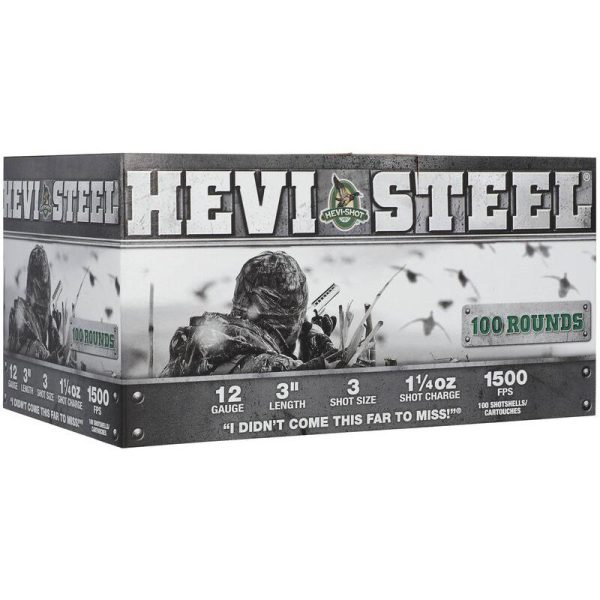 https3A2F2Fmedia.chattanoogashooting.com2Fimages2Fproduct2FHVHS601032FHVHS601031.jpg HEVI-Shot HEVI-Steel Shotshells 12ga 3" 1-1/4oz 1500 fps #3 100/ct