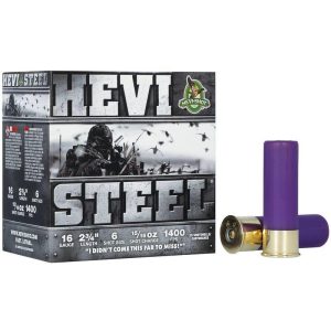 https3A2F2Fmedia.chattanoogashooting.com2Fimages2Fproduct2FHVHS616062FHVHS616061_1.jpg HEVI-Shot HEVI-Steel Shotshells 16ga 2-3/4" 15/16oz 1400 fps #6 25/ct