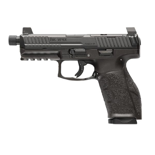 https3A2F2Fmedia.chattanoogashooting.com2Fimages2Fproduct2FHZ810012232FHZ81001223-1.jpg H&K VP9A1 X Tactical OR Handgun 9mm Luger 17rd (1) & 20rd (1) Magazines 4.7" Threaded Barrel Black