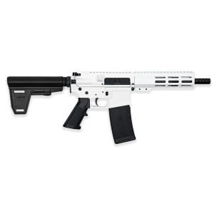 https3A2F2Fmedia.chattanoogashooting.com2Fimages2Fproduct2FIQGL15223PBWHT2FIQGL15223PBWHT1.jpg GLFA 223 Wylde Braced Pistol .223 Wylde 30rd Magazine 7.5" Nitride Barrel White Finish