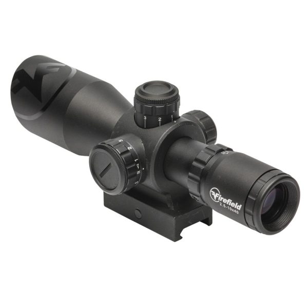https3A2F2Fmedia.chattanoogashooting.com2Fimages2Fproduct2FISFF130642FISFF13064.jpg Firefield Barrage Rifle Scope - 2.5-10x40mm Illuminated Mil-Dot Reticle Black Matte