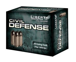 https3A2F2Fmedia.chattanoogashooting.com2Fimages2Fproduct2FIVLACD450312FIVLACD45031.jpg Liberty Civil Defense Handgun Ammunition .45 Colt 78 gr SCHP 1800 fps 20/ct
