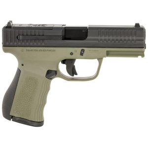 https3A2F2Fmedia.chattanoogashooting.com2Fimages2Fproduct2FJJFMKG49OD2FFMKG49OD.jpg FMK Mach 9 Handgun 9mm Luger 10rd Magazine(1) 4" Barrel Optic Ready OD Green Frame