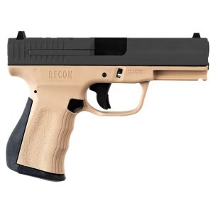 https3A2F2Fmedia.chattanoogashooting.com2Fimages2Fproduct2FJJFMKG9C1G2RSS2FJJFMKG9C1G2RSS_1.jpg FMK Firearms Recon 9C1G2 FAT Handgun 9mm 14/rd 4" Barrel Desert Tan Grip with Black Slide