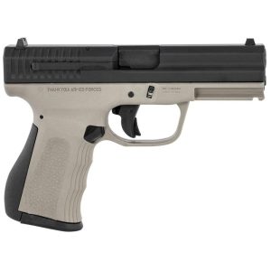 https3A2F2Fmedia.chattanoogashooting.com2Fimages2Fproduct2FJJFMKG9C1G2SSS2FJJFMKG9C1G2SSS.jpg FMK Firearms 9C1G2 FAT Handgun 9mm 14/rd 4" Barrel Titanium Grey Grip with Black Slide