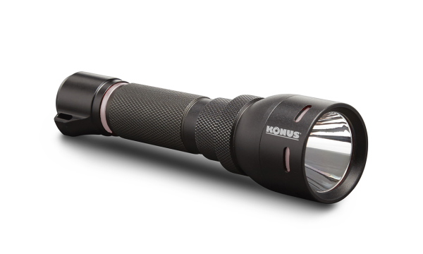 https3A2F2Fmedia.chattanoogashooting.com2Fimages2Fproduct2FKL39322FKL3932.png Konus Rechargeable Tactical Flashlight w Remote Switch / Mount Ring - 1000 Lumens
