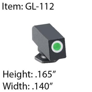 https3A2F2Fmedia.chattanoogashooting.com2Fimages2Fproduct2FKQGL1122FKQGL112.jpg Ameriglo Classic Style Tritium Night Sight / Front - Green / Outline - White