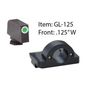 https3A2F2Fmedia.chattanoogashooting.com2Fimages2Fproduct2FKQGL1252FKQGL125-1.jpg AmeriGlo Ghost Ring Night Sight Set For Select Glocks / Front Tritium - Green - Front Outline - White / Rear Tritium - Green