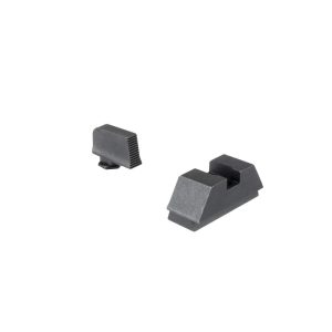 https3A2F2Fmedia.chattanoogashooting.com2Fimages2Fproduct2FKQGL4532FKQGL453-1.jpg Ameriglo Optics Compatible Handgun Sight Set for Glock Flat Black .295? Rear 1L Tall Serrated Black .220? Front