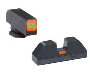 https3A2F2Fmedia.chattanoogashooting.com2Fimages2Fproduct2FKQGL6262FKQGL626.jpg Green Tritium Outline Orange Square (non trit) REAR for Glock Gen 1-4