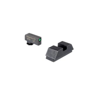 https3A2F2Fmedia.chattanoogashooting.com2Fimages2Fproduct2FKQGL8802FKQGL880-1.jpg Ameriglo Optics Compatible Tritium Handgun Sight Set for Glock Flat Black .295? Rear 1L Tall Green with Black .220? Front