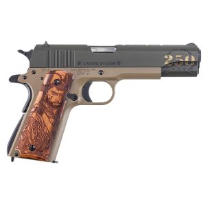 https3A2F2Fmedia.chattanoogashooting.com2Fimages2Fproduct2FKZ1911BKOC152FKZ1911BKOC15-1.jpg Auto Ordnance Army 250th Special Edition Handgun .45 ACP 7rd Magazine 5" Barrel Wood Grip