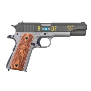 https3A2F2Fmedia.chattanoogashooting.com2Fimages2Fproduct2FKZ1911BKOC192FKZ1911BKOC192.jpg Auto-Ordnance Limited Edition "Memphis Belle" 1911 Handgun .45 Auto 7rd Magazine(1) 5'' Barrel Custom Wood Grips