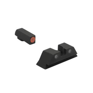 https3A2F2Fmedia.chattanoogashooting.com2Fimages2Fproduct2FMKML40224O2FMKML40224O-1.jpg Meprolight Hyper Bright Extremely Bright Day/Night Sight for Glock Orange Ring Front Green Rear