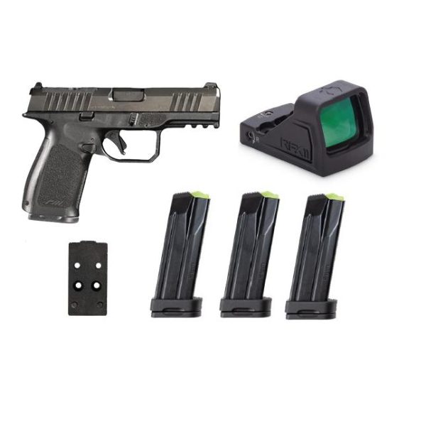 https3A2F2Fmedia.chattanoogashooting.com2Fimages2Fproduct2FMMRM1CBLKOSP10CAP2FMMRM1CBLKOSPSPL1.jpg Rost Martin RM1C Handgun Bundle 9mm Luger 10rd (4) Magazines 4" Barrel Black Red Dot Pistol Case CA Compliant