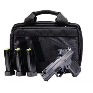 https3A2F2Fmedia.chattanoogashooting.com2Fimages2Fproduct2FMMRM1CBLKOSP15COMPSPL2FRM1CBunlde.jpg Rost Martin RM1S Comp Handgun Bundle 9mm Luger 15(4)rd Magazines 3.6" Barrel Black Red Dot Pistol