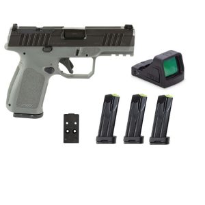 https3A2F2Fmedia.chattanoogashooting.com2Fimages2Fproduct2FMMRM1CGRYOSP10CAP2FMMRM1CGRYOSP10CAP1.jpg Rost Martin RM1C Handgun Bundle 9mm Luger 10rd (4) Magazines 4" Barrel Gray Red Dot Pistol Case CA Compliant