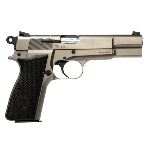 https3A2F2Fmedia.chattanoogashooting.com2Fimages2Fproduct2FMS125000262FMS12500026-RS.jpg Tisas Regent BR9 Nickel Handgun 9mm Luger 15rd Magazines(2) 4.67'' Barrel