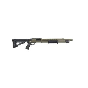 https3A2F2Fmedia.chattanoogashooting.com2Fimages2Fproduct2FMV507572F507571.jpg Mossberg 590R Stand-Off OD Green Cerakote Shotgun 12ga 3" Chamber 6rd Capacity 18.5" Barrel Adjustable Stock