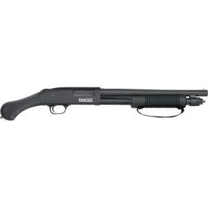 https3A2F2Fmedia.chattanoogashooting.com2Fimages2Fproduct2FMV516012FMV51601.jpg Mossberg 590s Shockwave Shotgun 12 ga 3" Chamber 854rd Magazine 14.375" Barrel Black Strapped Forend
