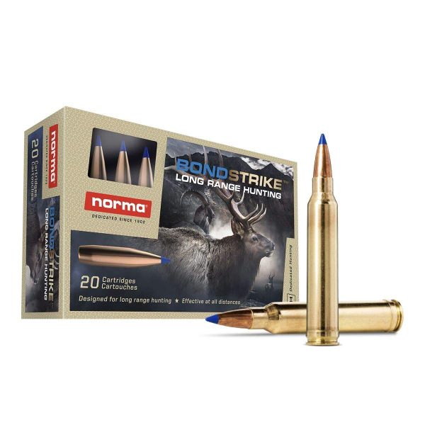 https3A2F2Fmedia.chattanoogashooting.com2Fimages2Fproduct2FNH201664522FNH20177762.jpg Norma BondStrike Rifle Ammunition 6.5 PRC 143gr PT 2740 fps 20/ct