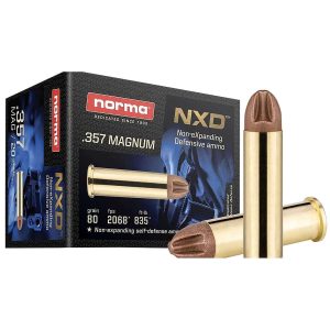 https3A2F2Fmedia.chattanoogashooting.com2Fimages2Fproduct2FNH6116400202FNH611640020.jpg Norma NXD Handgun Ammunition .357 Mag 80gr NXD 2068 fps 20/ct