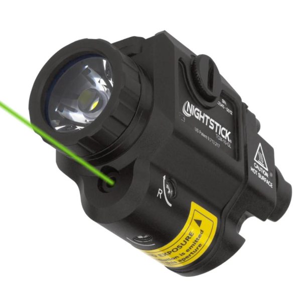 https3A2F2Fmedia.chattanoogashooting.com2Fimages2Fproduct2FNITCM10GL2FNITCM10GL-1.jpg Nightstick TCM-10-GL Compact Weapon Light with Green Laser 650 Lumens Black