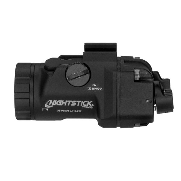https3A2F2Fmedia.chattanoogashooting.com2Fimages2Fproduct2FNITCM5BGL2FNITCM5BGL-1.jpg Nightstick TCM-5B Subcompact Weapon Light with Green Laser for Narrow Rail Models 650 Lumens Black