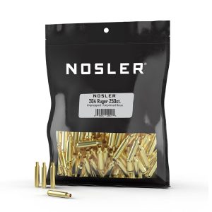 https3A2F2Fmedia.chattanoogashooting.com2Fimages2Fproduct2FNO100572FNO10057-1.jpg Nosler Unprimed Unprepped Brass Rifle Cartridge Cases .204 Ruger 250/ct (BULK)