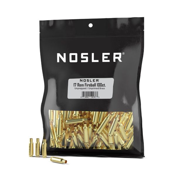https3A2F2Fmedia.chattanoogashooting.com2Fimages2Fproduct2FNO101782FNO10178-1.jpg Nosler Unprimed Unprepped Brass Rifle Cartridge Cases .17 Rem Fireball NOS HS 100/ct (BULK)