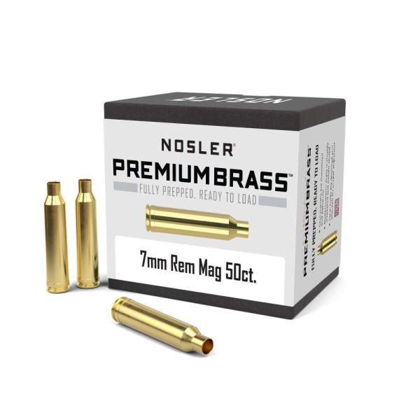 https3A2F2Fmedia.chattanoogashooting.com2Fimages2Fproduct2FNO101852FNO10185-1.jpg Nosler Unprimed Brass Rifle Cartridge Cases 7mm Rem Mag 50/ct