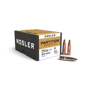 https3A2F2Fmedia.chattanoogashooting.com2Fimages2Fproduct2FNO163232FNO16323-1.jpg Nosler Partition Rifle Bullets .270 cal .277" 150 gr SPT 50/ct
