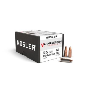 https3A2F2Fmedia.chattanoogashooting.com2Fimages2Fproduct2FNO356312FNO35631-1.jpg Nosler VarMageddon Rifle Bullets .22 cal .224" 62 gr FBHP 100/ct