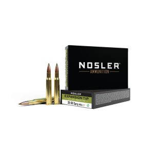 https3A2F2Fmedia.chattanoogashooting.com2Fimages2Fproduct2FNO400362FNO40036-1.jpg Nosler E-Tip Rifle Ammunition .30-06 Sprg 168gr ET 2800 fps 20/ct