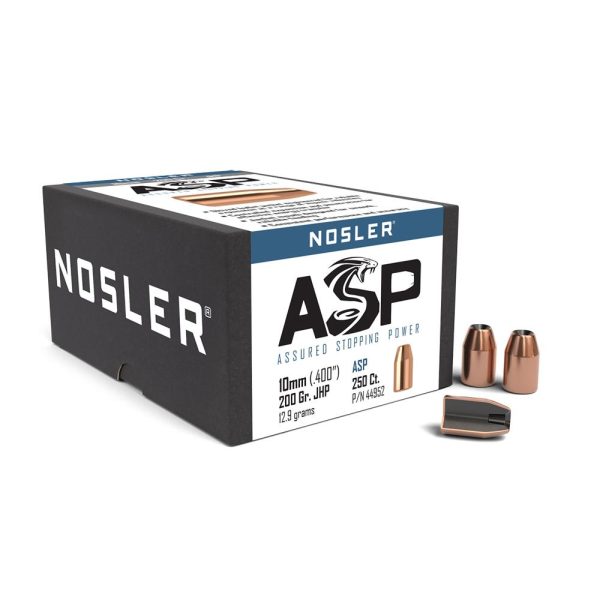 https3A2F2Fmedia.chattanoogashooting.com2Fimages2Fproduct2FNO449522FNO44952-1_1.jpg Nosler Sporting Handgun Pistol Bullets 10mm .400" 200 gr JHP 250/ct