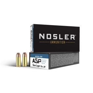 https3A2F2Fmedia.chattanoogashooting.com2Fimages2Fproduct2FNO510172FNO51017-1_1.jpg Nosler ASP Handgun Ammunition 9mm Luger 115 gr JHP 1170 fps 50/ct