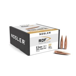 https3A2F2Fmedia.chattanoogashooting.com2Fimages2Fproduct2FNO535052FNO53505-1.jpg Nosler RDF Match Rifle Bullets 6.5mm .264" 130gr HPBT 100/ct
