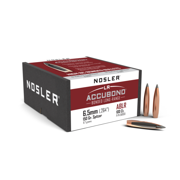 https3A2F2Fmedia.chattanoogashooting.com2Fimages2Fproduct2FNO589302FNO58930-1.png Nosler Accubond Long Range Rifle Bullets 6.5mm .264" 150gr 100/rd