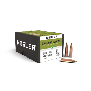 https3A2F2Fmedia.chattanoogashooting.com2Fimages2Fproduct2FNO591652FNO59165-1.png Nosler E-Tip Lead-Free Hunting Rifle Bullets .243/6mm .243" 90 gr SPTZ E-TIP 50/ct