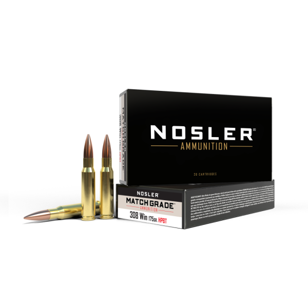 https3A2F2Fmedia.chattanoogashooting.com2Fimages2Fproduct2FNO600722FNO60072-1.png Nosler Custom Competition Match Grade Rifle Ammunition .308 Win 175 gr OTM 2600 fps 20/ct